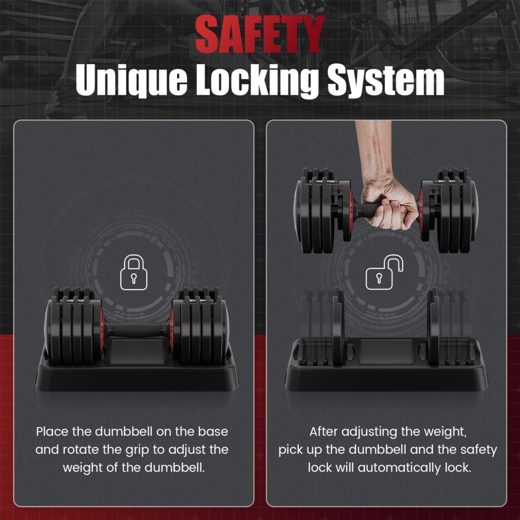 Amazon.com : Adjustable Dumbbell 55LB 5 In 1 Single Dumbbells for Multiweight Options with Anti-Slip Metal Handle Adjust Weight Suitable for Ideal for Home Gym Workouts : Sports  Outdoors