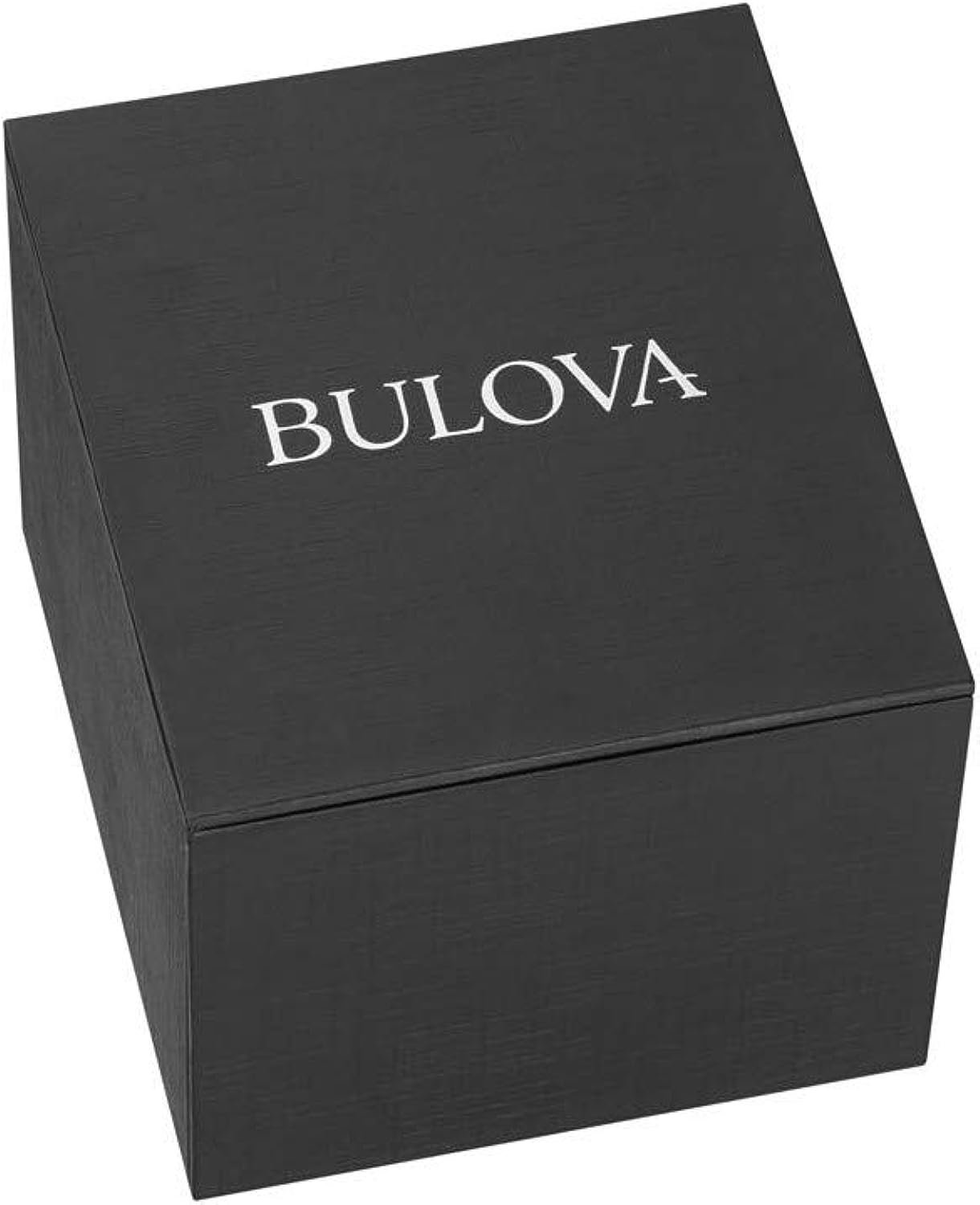 Bulova Mens 3-Hand Quartz Watch with Diamond Dial and Edge to Edge Crystal
