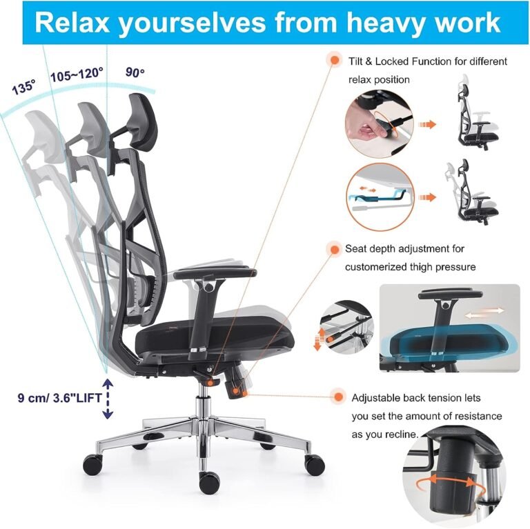 HOLLUDLE Ergonomic Office Chair Review