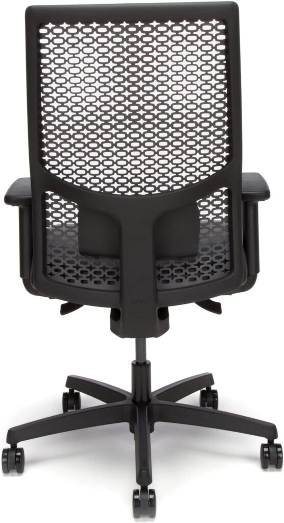 HON Ignition 2.0 Ergonomic Office Chair Mesh Back with Synchro-Tilt Recline, Lumbar Support, Swivel Wheels - Comfortable Home Office Desk Chairs for Long Hours  Computer Task Work - Executive Black