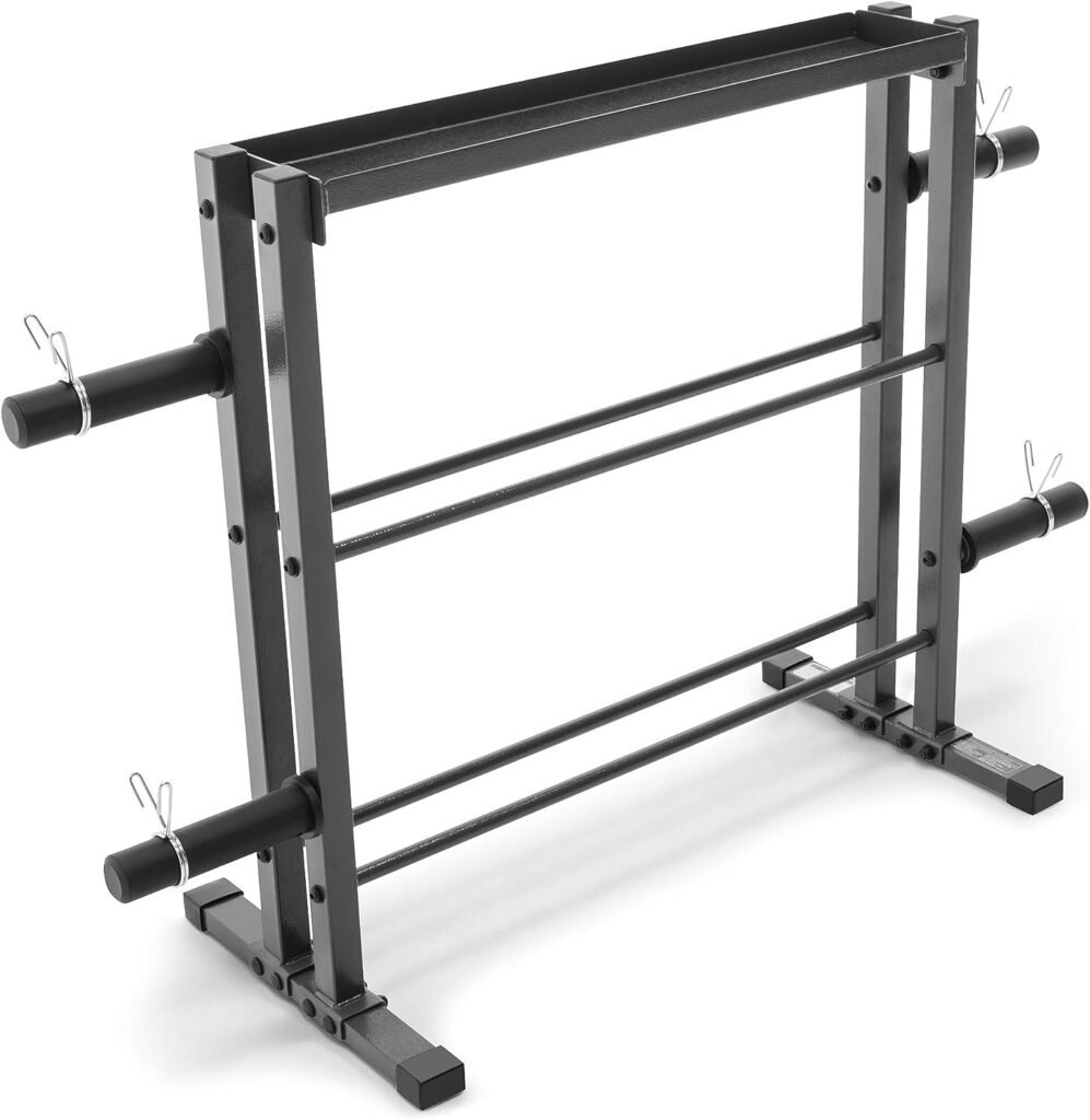 Marcy Combo Weights Storage Rack for Dumbbells, Kettlebells, and Weight Plates DBR-0117 gray 18.00 x 36.00 x 54.00 inches