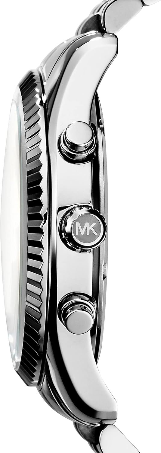 Michael Kors Mens Lexington Silver-Tone Watch MK8405