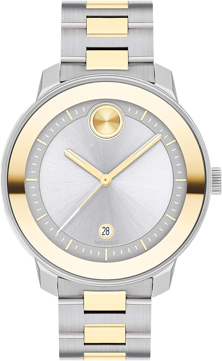 Movado Bold Verso Womens Swiss Qtz Stainless Steel and Bracelet Casual Watch, Color: Two Tone (Model: 3600749)
