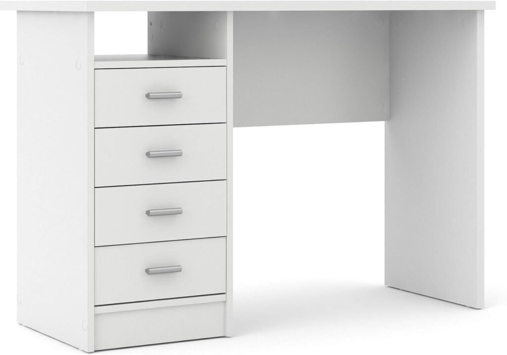 Tvilum Desk with 4 Drawers, White