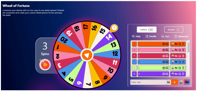 color spinning wheel